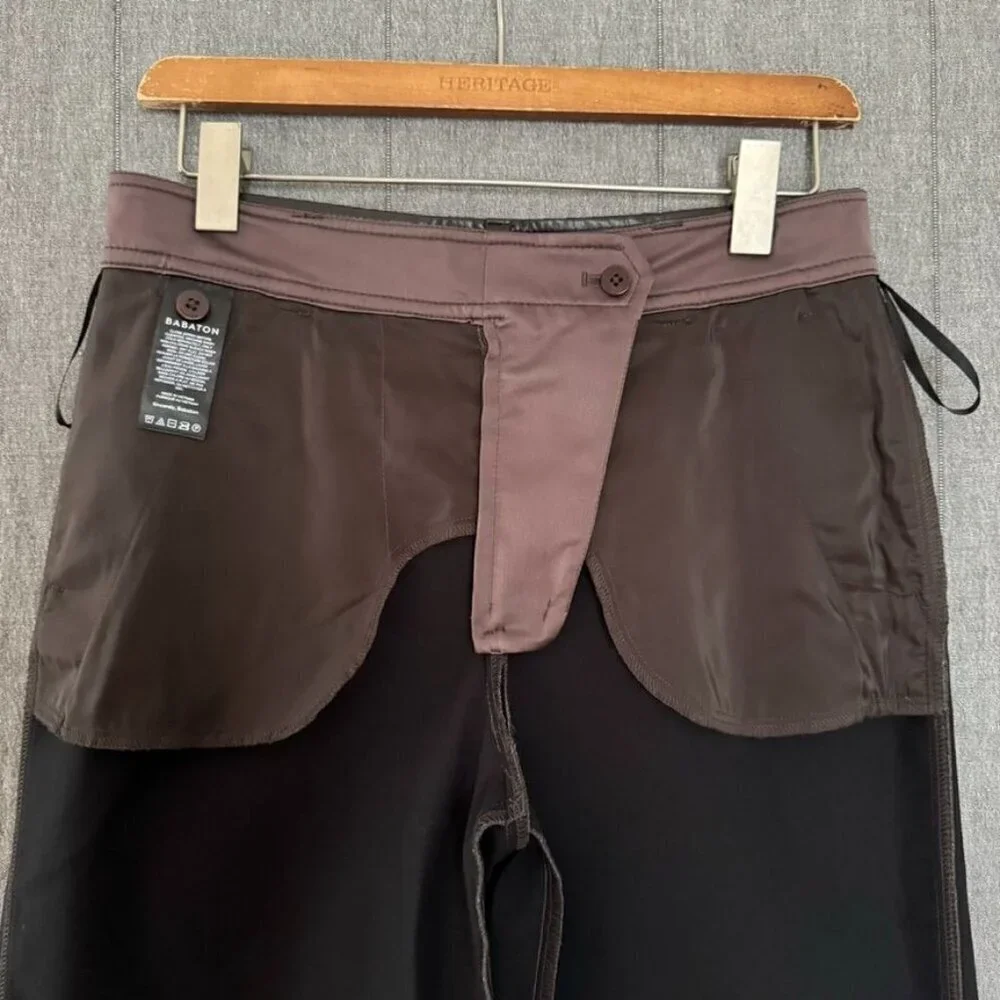 Aritzia Babaton Coffee Bean Faux Leather Straight Leg Command Pant Trouser